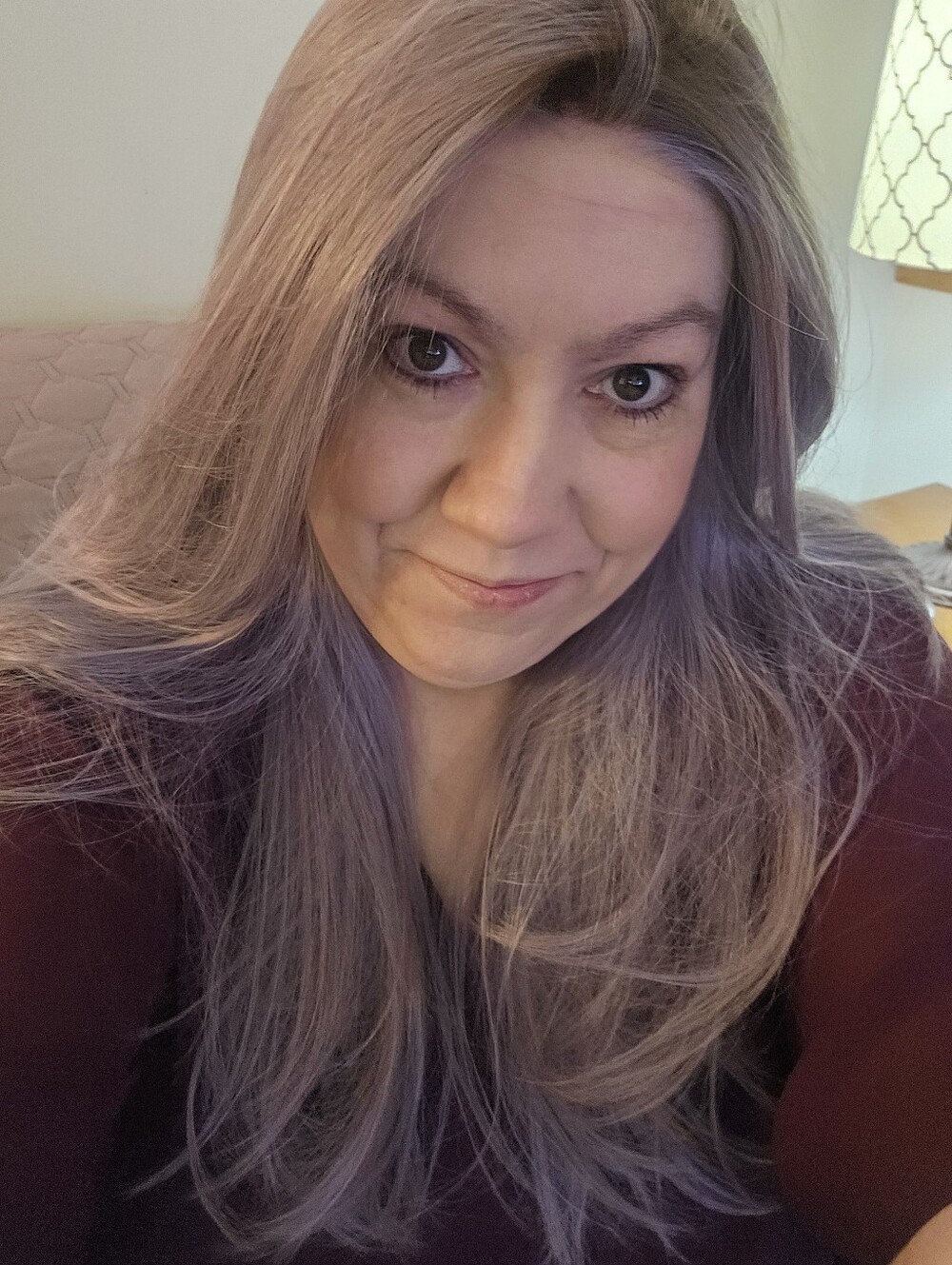 Styles By Soma Lavender Brunette Long Layered Women's Wig - Natural Wave - Picture 2 of 6